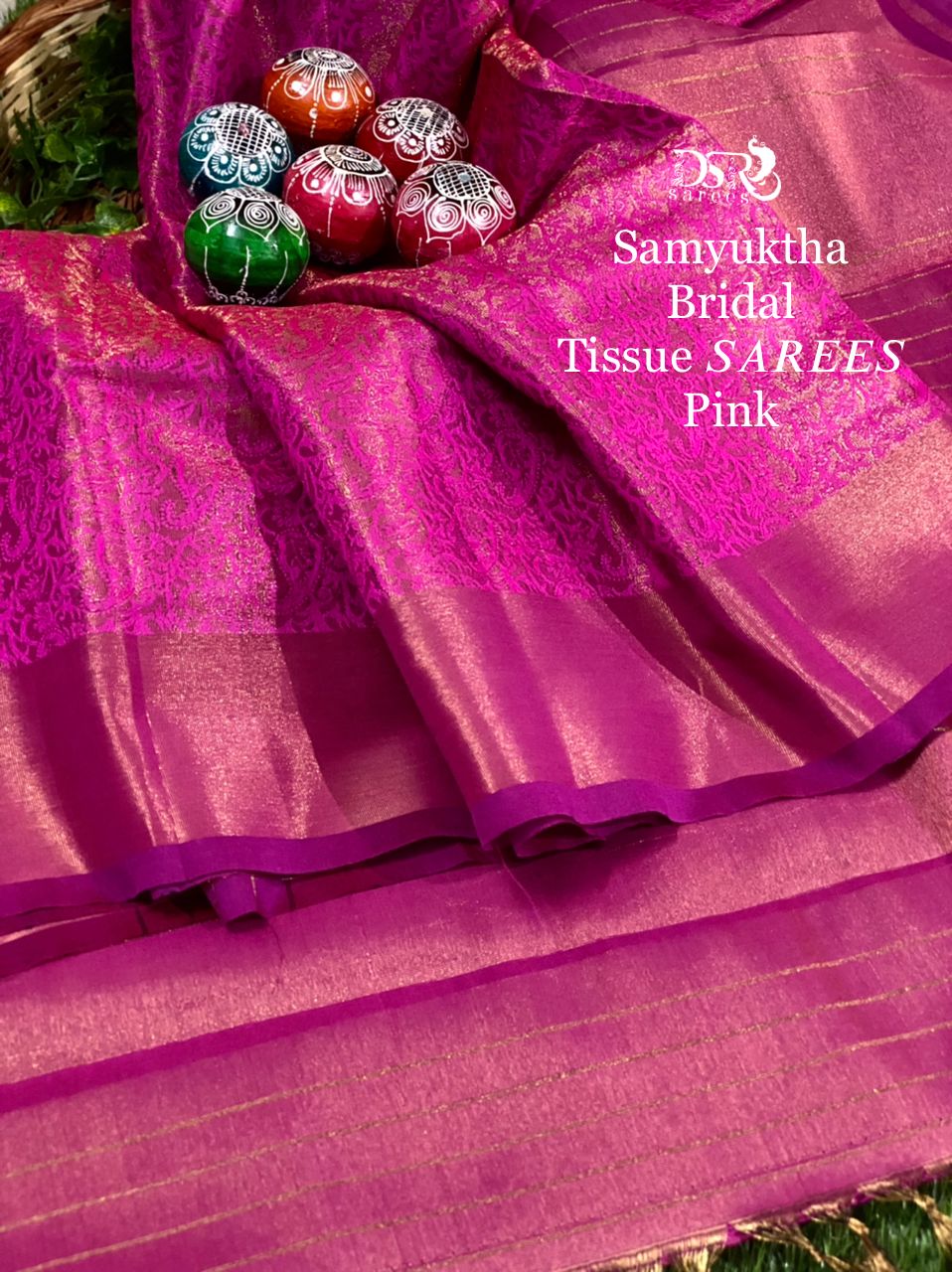 Samyuktha Bridal Tissue Sarees