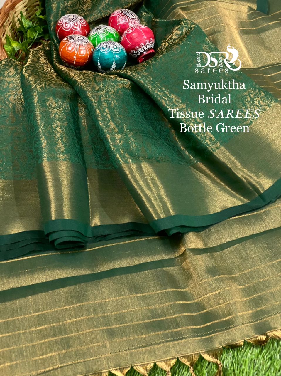 Samyuktha Bridal Tissue Sarees