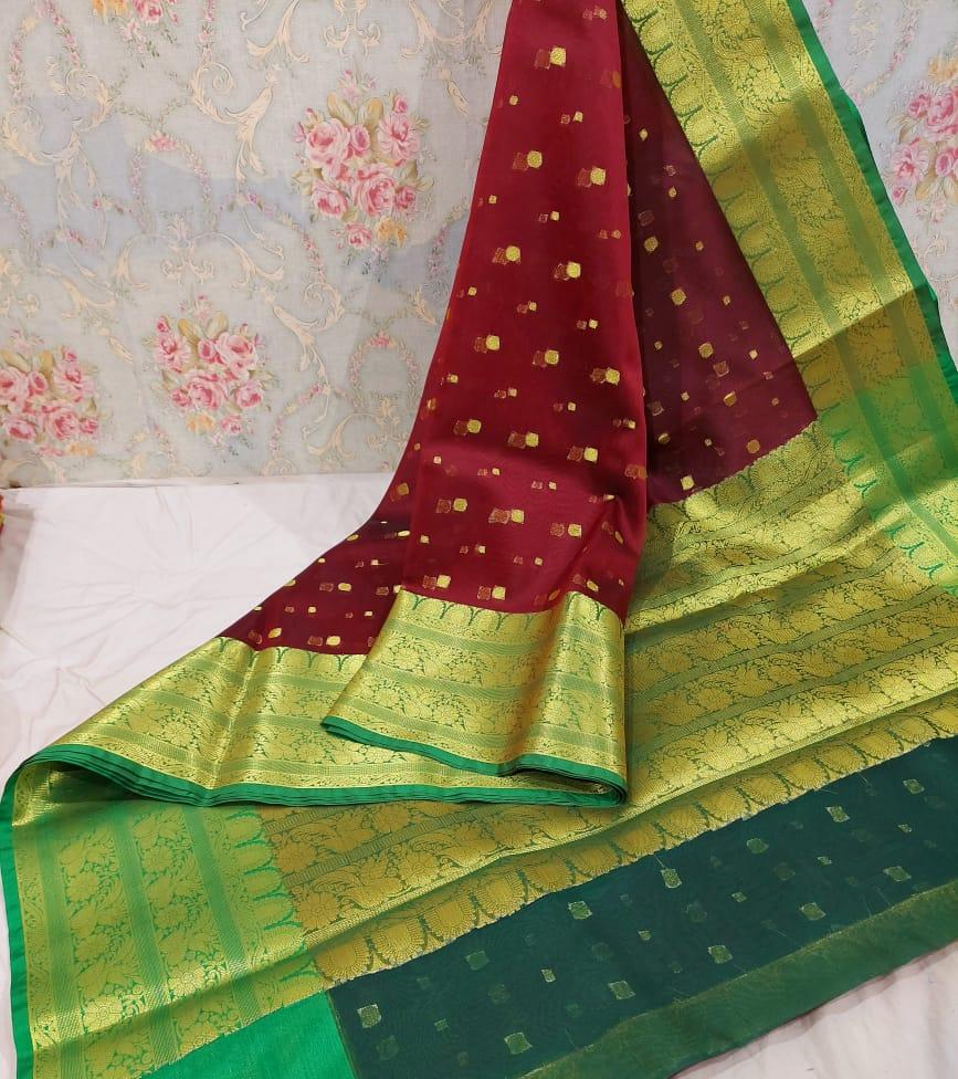 organza  silk sarees