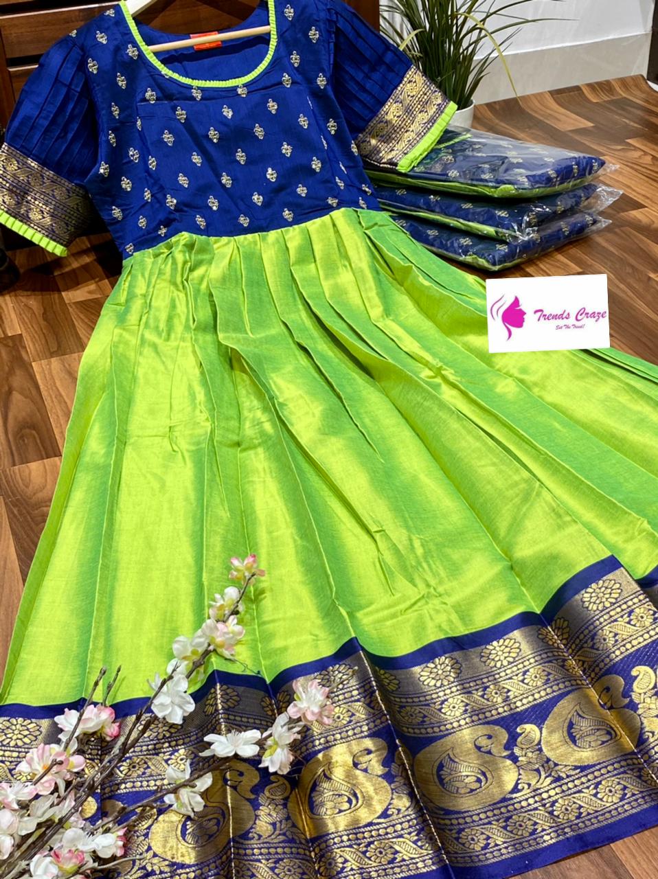 Pattu Silk Designer Long Gowns