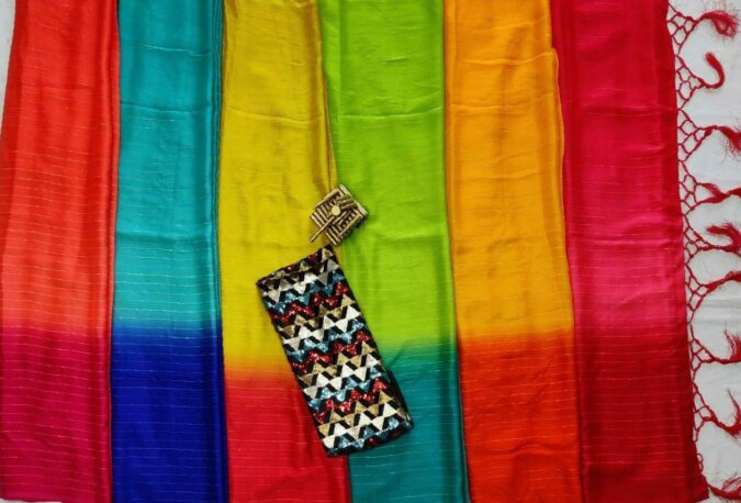 Rainbow Chiffon Sarees