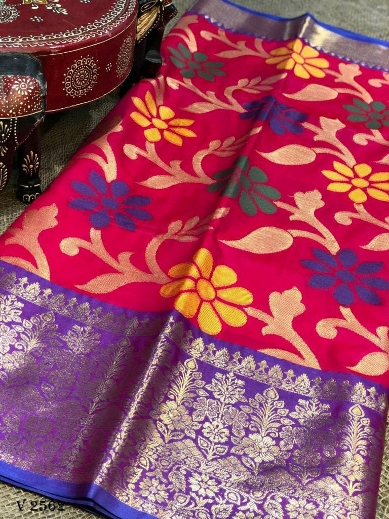 Ikkat Weaving Silk Saree