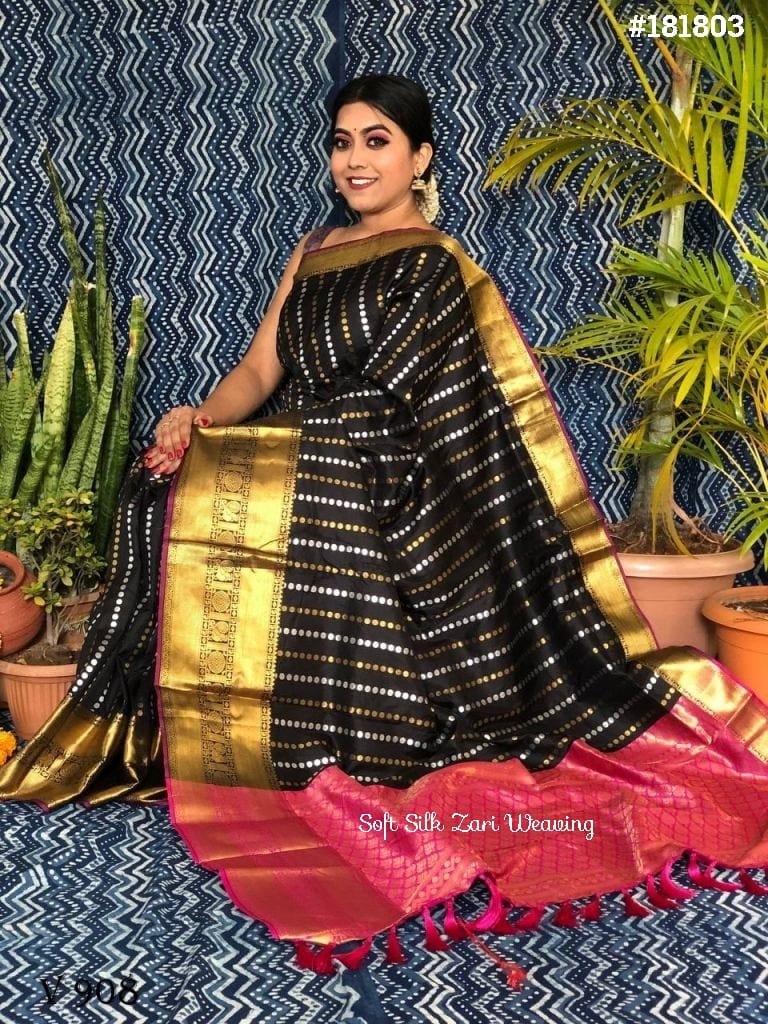 Soft Silk Zari Weaving Sarees
